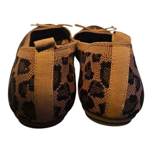 VINCE CAMUTO Flanna Leopard Print Knit Ballet Flats - Size 11 - Picture 4 of 6